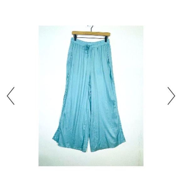 Onia Other - Onia Chloe wide leg slit coverup pants-Aqua-Medium NWT